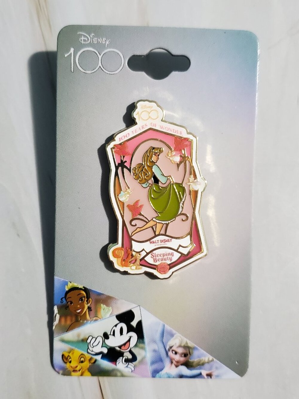 ✨$5 OFF $25 ✨ Disney 100th Anniversary Sleeping Beauty Aurora Poster Enamel Pin
